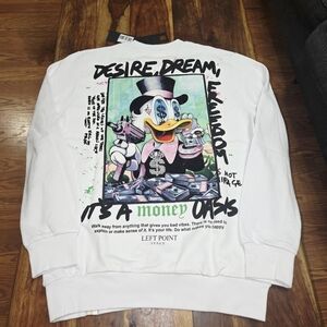 Left Point's Scrooge McDuck White Graphic Sweatshirt